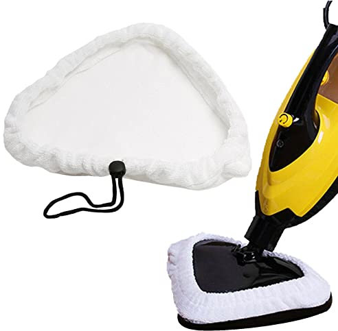 JYFanse 5 Tamponi di Ricambio per H20 | Panni per Scopa a Vapore in Microfibra,Tamponi Lavabili a Vapore triangolari Panno in Microfibra, Riutilizzabile, Bianco