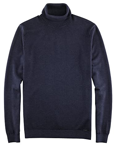 OLYMP Herren Rollkragenpullover Level Five Strick,Body fit,Marine 18,M