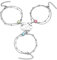 PiercingJak 3 Pcs Puzzle Piece Bracelet Set for Family Best Friend Stainless Steel Best Friends Forever Anklet Bracelet BFF Matching Heart Pendant Friendship Jewelry for Women