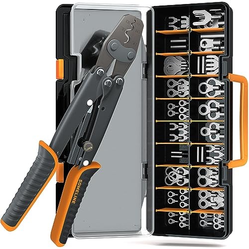 SOMELINE Pince à sertir Jeu de cosses,pince à cosses 0,5-16mm² Pince a Sertir pour Cosses Electriques Automobile,Moto - jeu de pinces à sertir pince a sertir cosse electrique pince sertir cosse