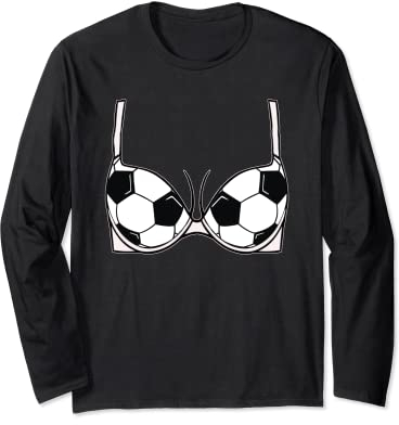 Fußball-BH Witz lustig Sport Spieler Athlete Herren Damen Langarmshirt