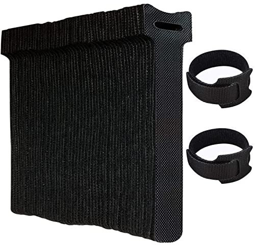 100 Pcs Cable Ties Reusable Hook and Loop Cable Straps Adjustable Tidy Fastening Strap Wire Management for Home & Office Accessories Headphones PC Wire USB Data Cables Organizer