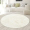 Teppich-Traum Kunst Hasenfellteppich schön flauschig und weich – 11 mm Florhöhe – Creme, 117 cm rund