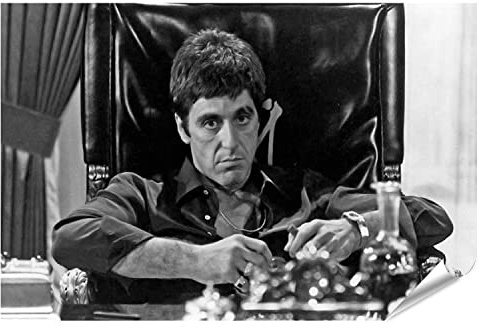 islandburner XXL Bild Poster Pacino Scarface Tony Montana Kult Gangster Movie Film Ikone V3 Premium Bilder Fotodruck