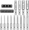 MulWark Hex Head Allen Wrench Drill Bit Set 13pcs Precision Metric S2 Steel – Magnetic Bits with Corrosion Resistance 1/4 Allen Key Bit Set
