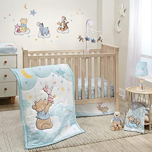 Bedtime Originals Starlight Pooh 3-teiliges Bettwäsche-Set für Kinderbett, Blau, Tiere