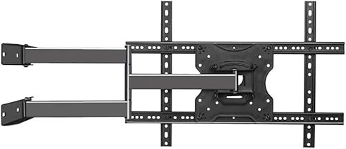 Double Arm TV Wall Mount Bracket, Flat Wall Support Frame, Retractable Design, Suitable for 37-65 Inch TVs