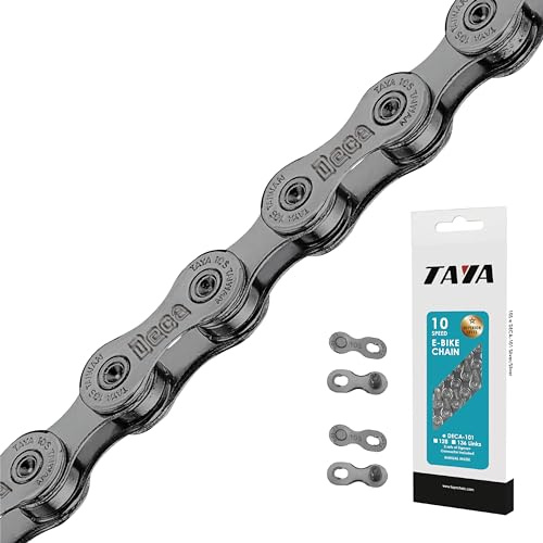 TAYA e-DECA-101 10-Gang Fahrradkette, 136 Glieder, GST, rostfrei, langlebig und leichtgängig, für Kies und MTB