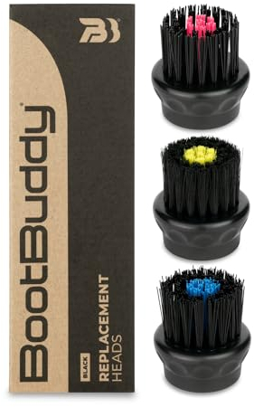 Boot Buddy 3-Pack Replacement Heads - Interchangeable Shoe Brush Set for Shoe Care and Easy Shoe Cleaning