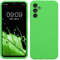 kwmobile Hülle kompatibel mit Samsung Galaxy A14 5G Hülle - Silikon Handy Case - Handyhülle weiche Oberfläche - kabelloses Laden - Limettengrün