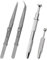 GIONAR Set di 2 pinzette per gioielli in acciaio inox, con pinza per piercing a sfera, pinzette e supporto per diamanti, strumento di precisione per la creazione di gioielli e riparazione