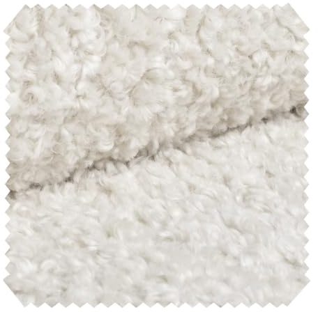 novely® ROLAND Kuschelweicher Bouclé-Polsterstoff - 560 g/m², Extra Volumen - Strapazierfähiger Möbelstoff - UV-Beständiger (7/8 Bezugsstoff - Pflegeleichte Meterware 1 lfm Farbe: 04 Creme