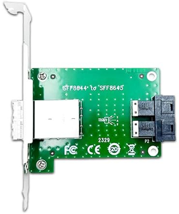 Carte de transfert 2 ports SFF-8644 vers 2 ports SFF-8643, adaptateur Mini-SAS HD interne vers externe