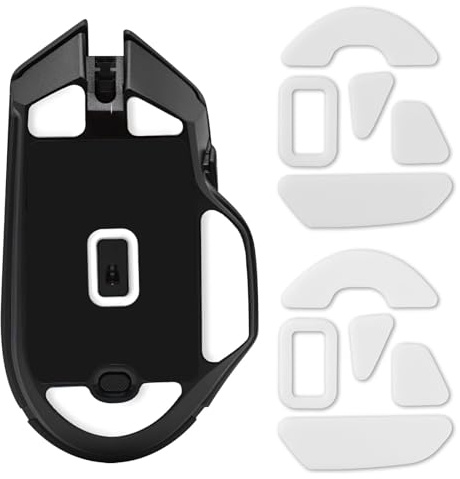 TNJPSEK 2 Pack V3 Wired Gaming Mouse Feet Sliding Stickers, Mice Glass Skates Pad, Replacement Glide Stickers for Smooth Control and Precision on Any Gaming Surface (Glide Mice Skates, White PTFE)