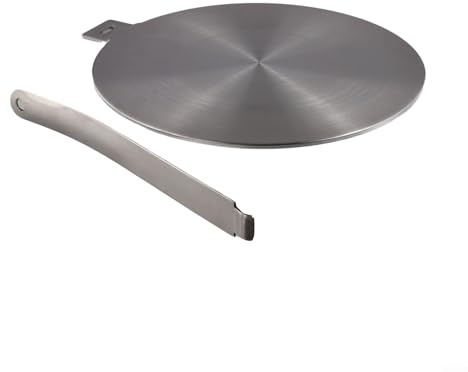 Wärmeverteilerplatte für Induktionsherde, hergestellt aus Edelstahl für verbesserte Wärmeverteilung und Kochgeschirrschutz, erhältlich in verschiedenen Größen (24 cm)