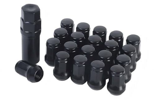 Yizhet Radmuttern M12 x 1,5, 20 x Radmutter geschlossen Kegelbund 60° SW 19mm für Aluminium und Stahlfelgen, aus Kohlenstoffstahl, kompatibel mit Chrysler Ford Focus Land Rover Opel