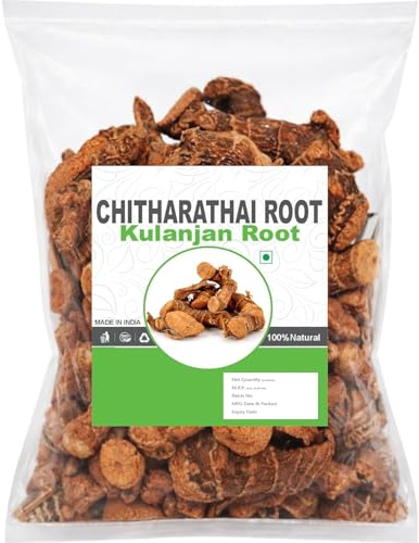 JEVR D.ry Chitha.rathai Ro.ot, 200 g, Kula.njan Ro.ot, Sa.nna-Dum.parash.trakamu, Les.ser Gala.ngal, Ras.na Ro.ot, Use.ful fo.r Rheu.Matic Ailm.ents (paquete de 2 x 100 g)
