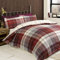 Rapport Home Lomond Bettbezug-Set, 100% gebürstete Baumwolle, Rot, Doppelbett