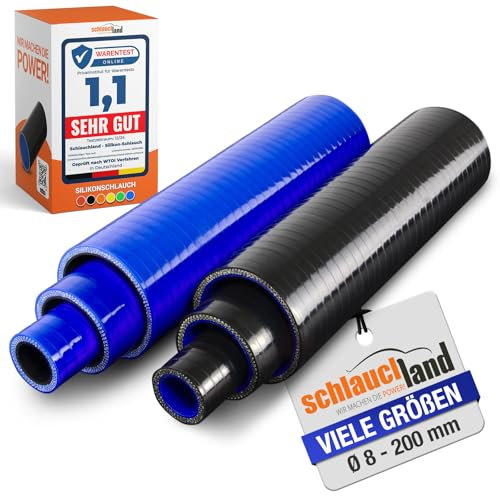 25cm Silikon-Schlauch Verbinder ID-Ø 60mm blau 200°C | AUSWAHL | Rohr-Kupplung Adapter Muffe Manschette Ladeluft LLK Kühler Turbo-Lader Silikon Schlauch ohne Logo Kühlmittel Gummi Motor