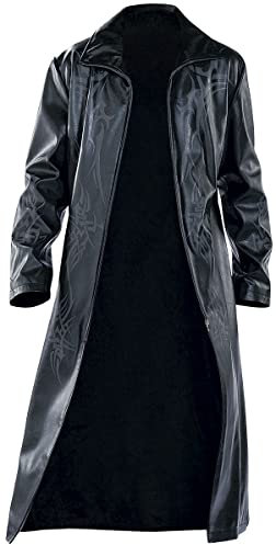 Tribal Coat Uomo Cappotto in similpelle nero L 55% poliuretano, 45% viscosa Non Specificato