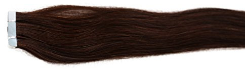 CAISHA 100% Tape In Echthaar Extensions Haarverlängerung 50cm Glatt Dunkelbraun HEN3