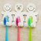 Godea Mignon Support de Brosse à Dents avec Ventouse pour Murale de Salle de Bain Smiley Emoji Home Decor, 1, Taille Unique