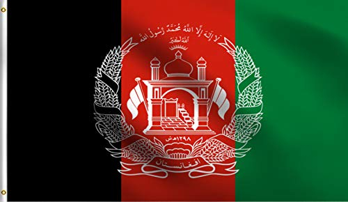 DMSE Flagge der Islamischen Republik Afghanistan, Bundesstaat und Krieg, 91 x 152 cm, 100 % Polyester, 100D Flagge, UV-beständig