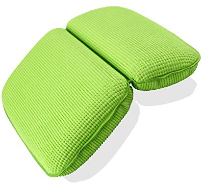 DMDT Solid Color Badewanne Kissen Wasserdicht Badewanne Kissen mit Saugnapf für Home Bad,Grün,37x29cm