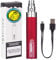 WOLFTEETH Genuine GS EGO II Prime 2200mAh Rechargeable Battery Bottom Micro USB Charge 510 Ego Charge, 510 E-Shisha E-Cigarette (0ml Nicotine Free/Red 121505)
