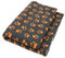 Tierisch-tolle Geschenke ProFleece Premium Hundedecke Haustiermatte anthrazit mit orangenen Pfoten | rutschfest | Antibakteriell | Antiallergen | Atmungsaktiv | Isolierend (M = 100 x 75 cm)