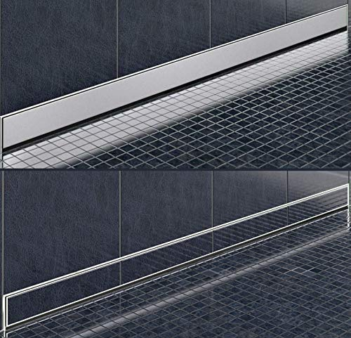 Edelstahl-Duschrinne zur Wandmontage (60 cm)