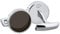 DAVIDOFF PARIS Manschettenknöpfe Braun – exklusive Messing rhodinierte und lackierte Manschettenknöpfe – edle Herren Accessoires mit guillochiertem Rand