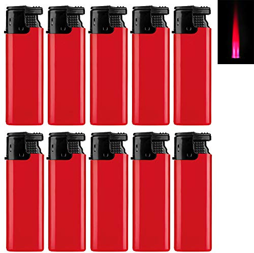 Sepilo Turbofeuerzeug Sturmfeuerzeug Feuerzeug RS Turboflamme Gas Jet Windproof Outdoor (Rot - 10 Feuerzeuge)
