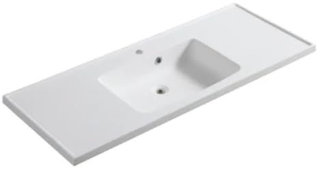 Lavabo de consola móvil baño 80 x 45 cm bañera a la izquierda – Lc24