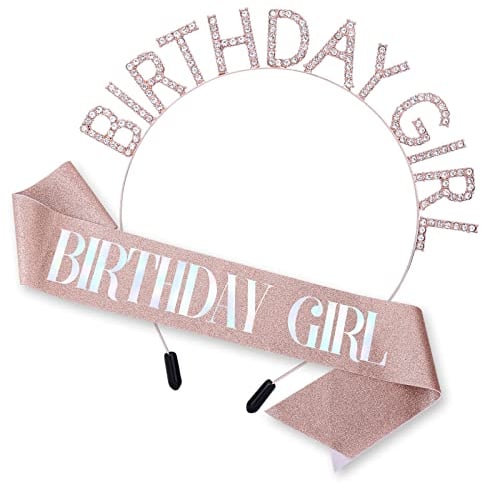 Sibba Tiara Geburtstag Schärpe Krone Party Abschlussball Cosplay Supplies Feiern Dekoration Golden Rhinestone Stirnband Prinzessin Königin Dekor Geschenke für Erwachsene Frauen Kinder