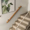 Pasamanos De Madera Para Escaleras, Barandilla De Escalera Interior Antideslizante De 50-600 Cm, Barandilla De Escalera Para Lofts De Jardín De Casa Montada En La Pared Con Soporte De Metal