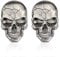Metall Totenkopf Aufkleber, FainFun 2 Stück Totenkopf Aufkleber Auto Metall, 3D Aufkleber Auto Totenkopf, Autoaufkleber Metallica, Autoaufkleber Totenkopf, für Motorräder, Autos, Helme (Silber)