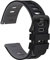 WOCCI 18mm Bicolore Bracelet Montre, Caoutchouc Silicone, Libération Rapide, Bande de Remplacement pour Hommes et Femmes, Boucle Noir (Noir-Gris)