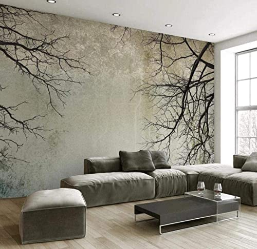 Fototapete 3D Effekt Retro Zweig Himmel Tapete Vlies Wand Wandbilder Wohnzimmer Schlafzimmer Tapeten Wanddeko 150x105cm
