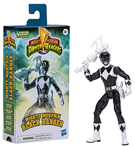 Power Rangers Mighty Morphin Black Ranger Figur, 15 cm