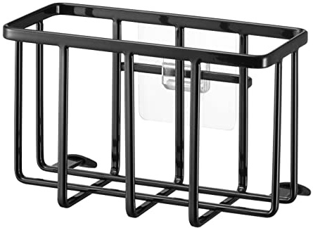 YAMAZAKI 6916 TOWER Film Hook MultiUse Basket S, black, Steel/Silicone/Polycarbonate/PET/Polyurethane, 15.5 x 8.5 x 10 cm