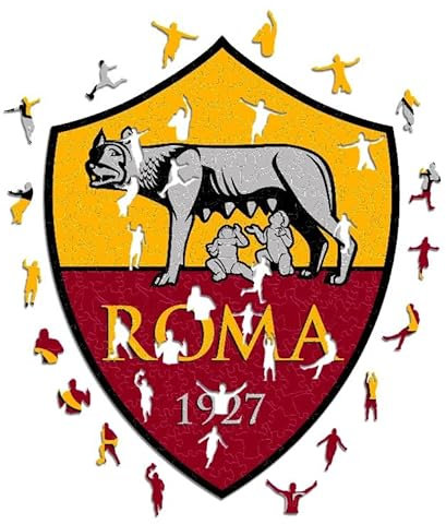 Iconic Puzzles, Roma Logo, Prodotto ufficiale, Puzzle di Legno per Adulti e Bambini, Legno 100% Sostenibile, Taglia M, 270 Pezzi