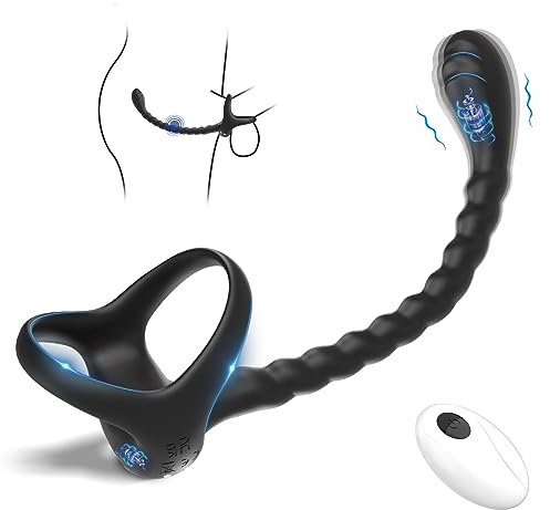 Prostata Stimulation Männer mit Penisring Vibratoren - Cockringe Analvibratoren für Mann mit Fernbedienung, 10 Vibrationsmodi Anal Vibratorstarb Vibration, Sex Spielzeug für Die Männer Paare Extrem