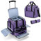 BAFASO Kosmetikkoffer Trolley, Make up Koffer Groß, Schminkkoffer Damen mit Rollen, Abnehmbar Kosmetikkoffer Trolley für Make up, Lila