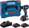 Bosch Professional 18V System taladro percutor a batería GSB 18V-90 C (2100 rpm, Brushless, incl. 3 baterías de ProCORE 4,0 Ah, cargador GAL 18V-40, en L-BOXX)