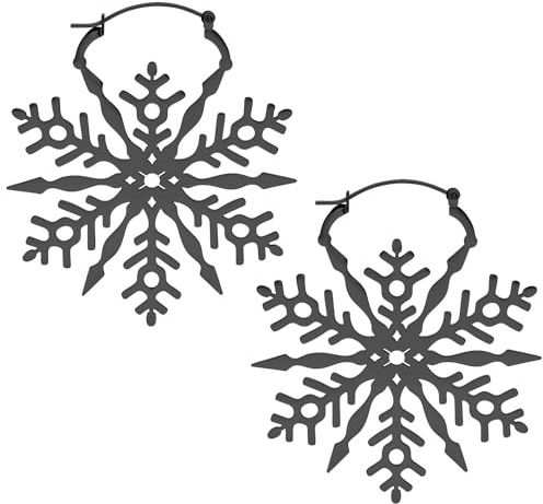 Wildcat Ohrringe - Snowflake Hoops | Chirurgenstahl 316L - hautverträglich, langlebig, wasserfest