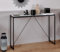 Jahnke Glam Console en Bois d'ingénierie Noir/marbre Blanc NB Taille Unique