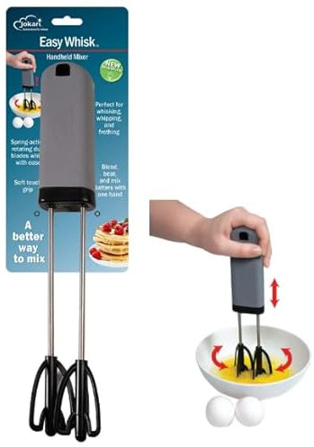 Jokari Easy Whisk Einhandmixer für einfaches Rühren, für Köche jeden Alters. Press- und Schlag-Technologie mit zwei Schlägeln zum schnellen Mischen, Rühren und Mischen von Zutaten. Ideal für Kinder,