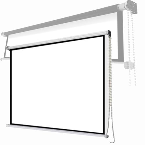 ZYXQQJ Écran De Projection 40 50 60 Écran De Cinéma Rétractable Manuel Toile De Projecteur Portable 16:9 pour Cinéma Maison De Bureau(4:3,60)