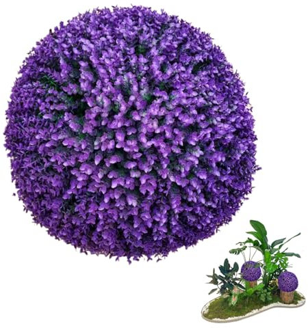Balle Topiaire 35 Cm Boules De Buis Artificielles RéAlistes Suspendues Fausses Plants De Buis De Bacs à L'ExtéRieur Bricolage DéCoratif De Faux Buisson Pour La DéCoration De Jardin ExtéRieure